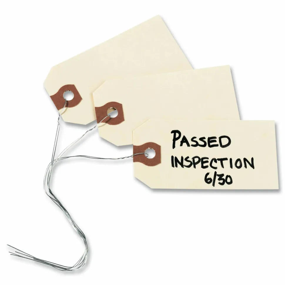 Avery Manila "G" Shipping Tags - 5.25" Length x 2.62" Width - Rectangular - Wire Fastener - 1000 / Box - Manila