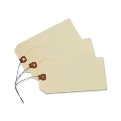 Avery Manila "G" Shipping Tags - 2.75" Length x 1.37" Width - Rectangular - Wire Fastener - 1000 / Box - Manila