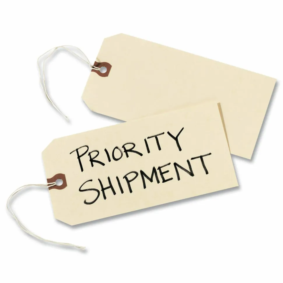Avery Manila "G" Shipping Tags - 4.75" Length x 2.37" Width - Rectangular - String Fastener - 1000 / Box - Manila