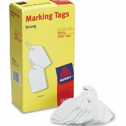 Avery Marking Tags, Strung, 2-3/4" x 1-11/16" , 1,000 Tags (12201)