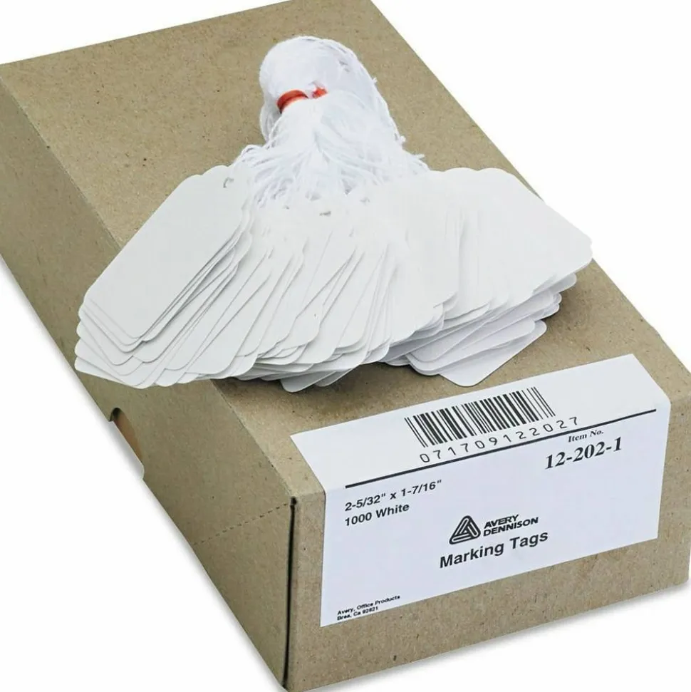 Avery Marking Tags, 2 1/10" x 1 2/5", White, Pack Of 1,000
