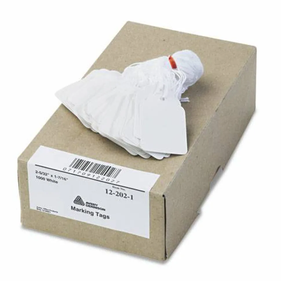 Avery Marking Tags, 2 1/10" x 1 2/5", White, Pack Of 1,000
