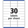 Avery Matte Address Labels With Sure Feed Technology, 18660, Rectangle, 1" x 2-5/8", Clear, Pack Of 300 Labels