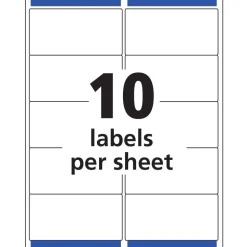 Avery Matte Shipping Labels With Sure Feed Technology, 5663, Rectangle, 2
