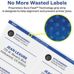 Avery Matte Shipping Labels With Sure Feed Technology, 5663, Rectangle, 2