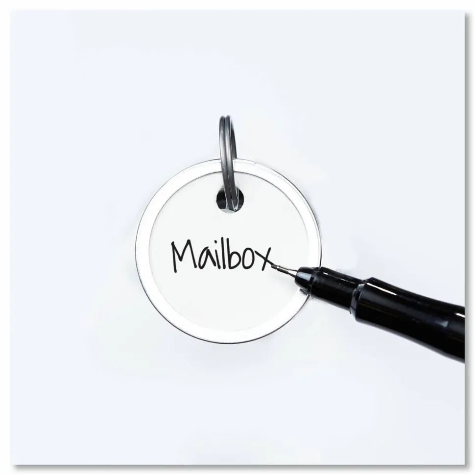Avery 1-1/4" Metal Rim Key Tags, Split Ring, White, 50 Tags (11025)