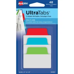 Avery Multiuse Ultra Tabs, 2-Side Writable, 2