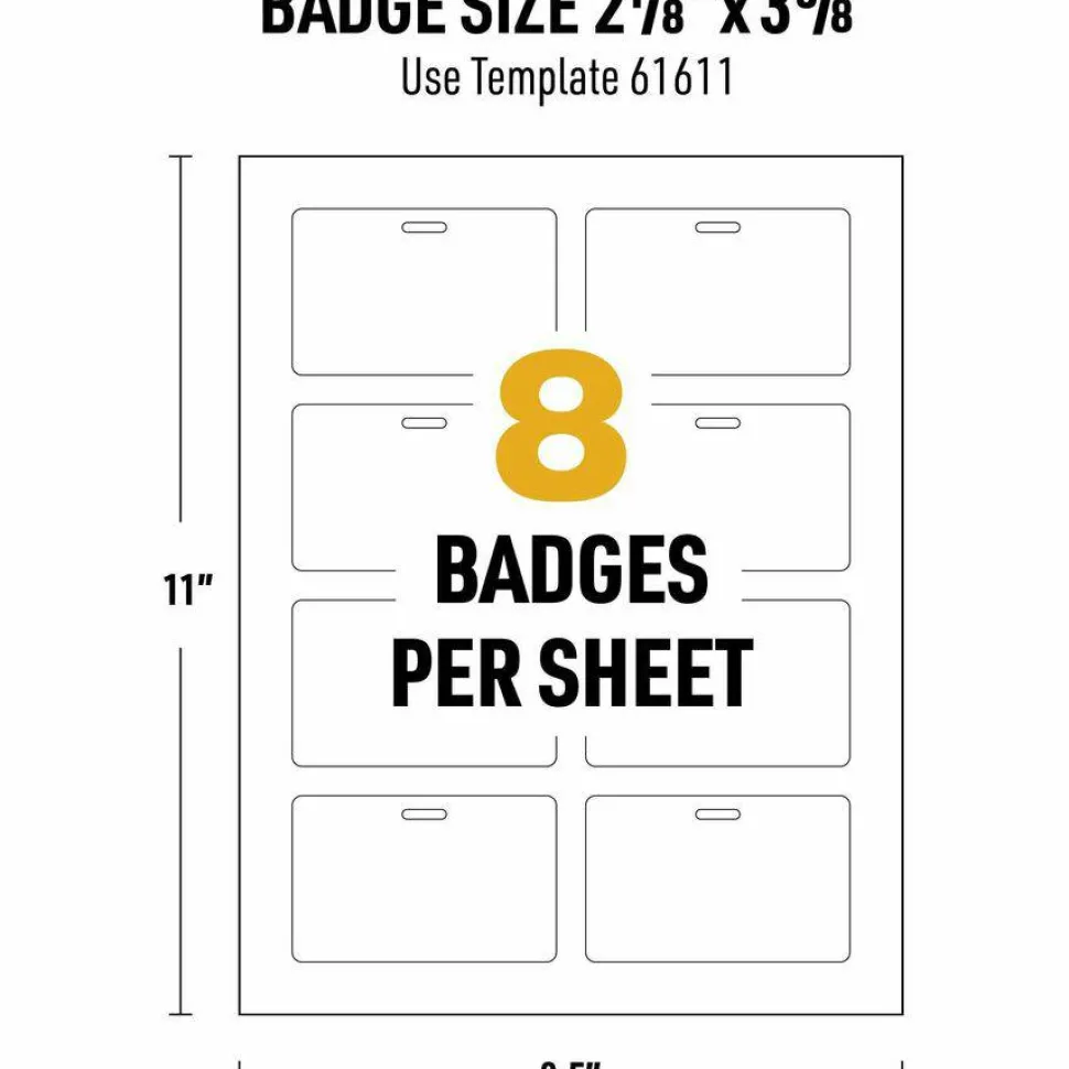 Avery Name Badge - 80 - Landscape - Rectangular Shape - Double Sided