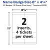 Avery Name Badges with Lanyards, 6" x 4.25" , 25 Total (8520)