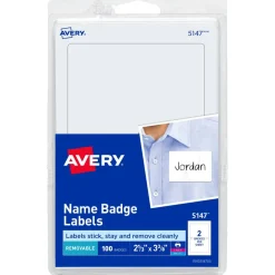 Avery Name Tags, 05147, 2-1/3