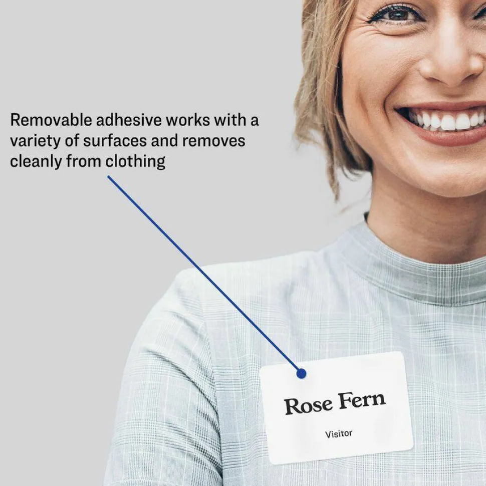Avery Name Tags, 05147, 2-1/3" x 3-3/8", White, 100 Removable Name Badges