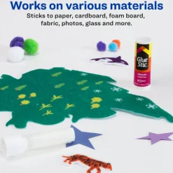 Avery Permanent Glue Stic,, Washable, Nontoxic, 0.26 oz., 3 Glue Sticks