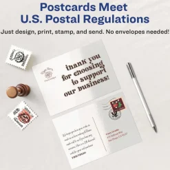 Avery Photo-Quality Printable Postcards, Inkjet, 74 lb, 4.25 x 5.5, Glossy White, 100 Cards, 4 Cards/Sheet, 25 Sheets/Pack