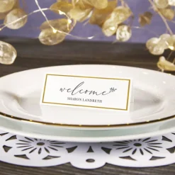 Avery Place Cards, 1-7/16" x 3-3/4" , Gold Border, 150 Cards (35701)
