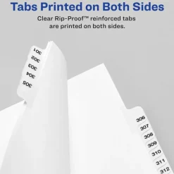 Avery Premium Collated Legal Dividers Avery Style, Side-Tab, 51-75 & Table Of Contents, 8-1/2