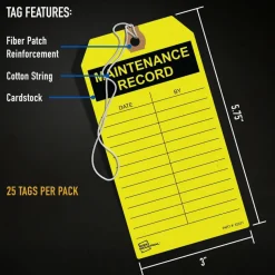 Avery Preprinted MAINTENANCE RECORD Hang Tags