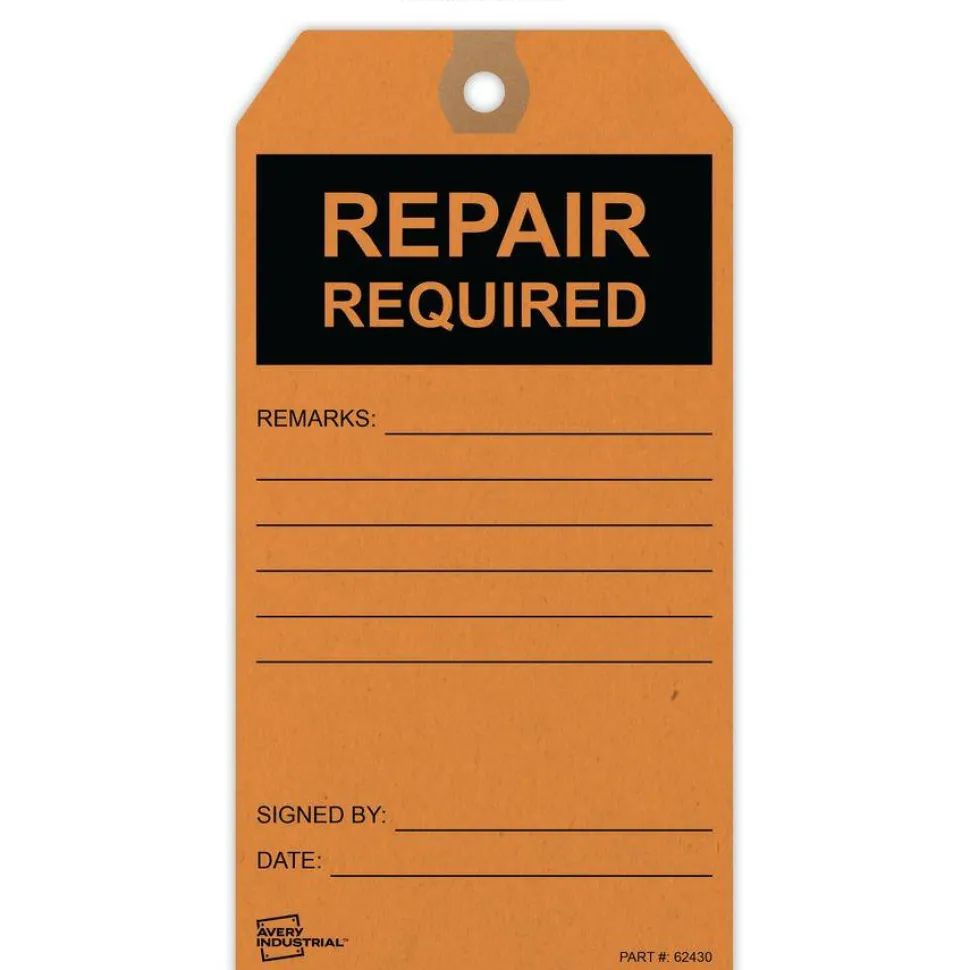 Avery Preprinted REPAIR REQUIRED Repair Tags