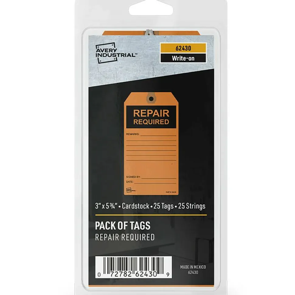 Avery Preprinted REPAIR REQUIRED Repair Tags