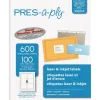 Avery PRES-a-ply Labels for Laser and Inkjet Printers, AVE30604, Rectangle, 3 1/3"W x 4"L, White, Box Of 600