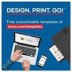 Avery Printable Business Cards With Sure Feed Technology For Inkjet Printers, 2