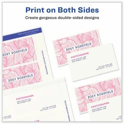 Avery Printable Business Cards With Sure Feed Technology For Inkjet Printers, 2