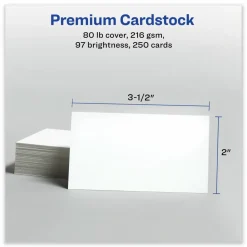 Avery Printable Business Cards With Sure Feed Technology For Inkjet Printers, 2