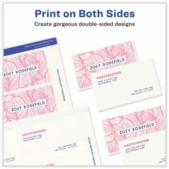 Avery Printable Business Cards With Sure Feed Technology For Inkjet Printers, 2