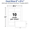 Avery Printable Clean Edge Business Cards With Sure Feed Technology for Laser Printers, 2" x 3-1/2", White, Pack Of 400 Blank Cards