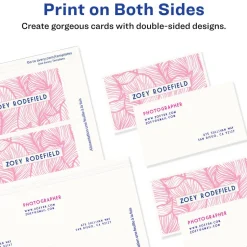 Avery Printable Clean Edge Business Cards With Sure Feed Technology for Laser Printers, 2