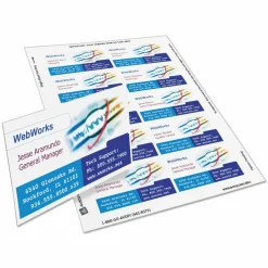 Avery Printable Clean Edge Business Cards With Sure Feed Technology For Inkjet Printers, 2" x 3-1/2", White, Pack Of 1,000 Blank Cards