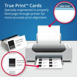 Avery Printable Clean Edge Business Cards With Sure Feed Technology For Inkjet Printers, 2