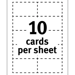 Avery Printable Clean Edge Business Cards With Sure Feed Technology For Inkjet Printers, 2
