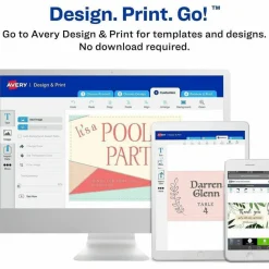 Avery Printable Clean Edge Business Cards With Sure Feed Technology For Inkjet Printers, 2