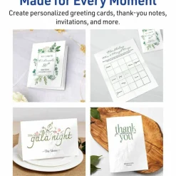 Avery Printable Greeting Cards, Half-Fold, 5.5" x 8.5", Matte White, 20 Blank Cards With Envelopes
