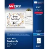 Avery Printable Postcards, Inkjet, 80 lb, 4.25 x 5.5, Matte White, 200 Cards, 4 Cards/Sheet, 50 Sheets/Box