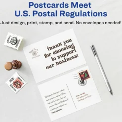 Avery Printable Postcards, Inkjet, 80 lb, 4.25 x 5.5, Matte White, 200 Cards, 4 Cards/Sheet, 50 Sheets/Box