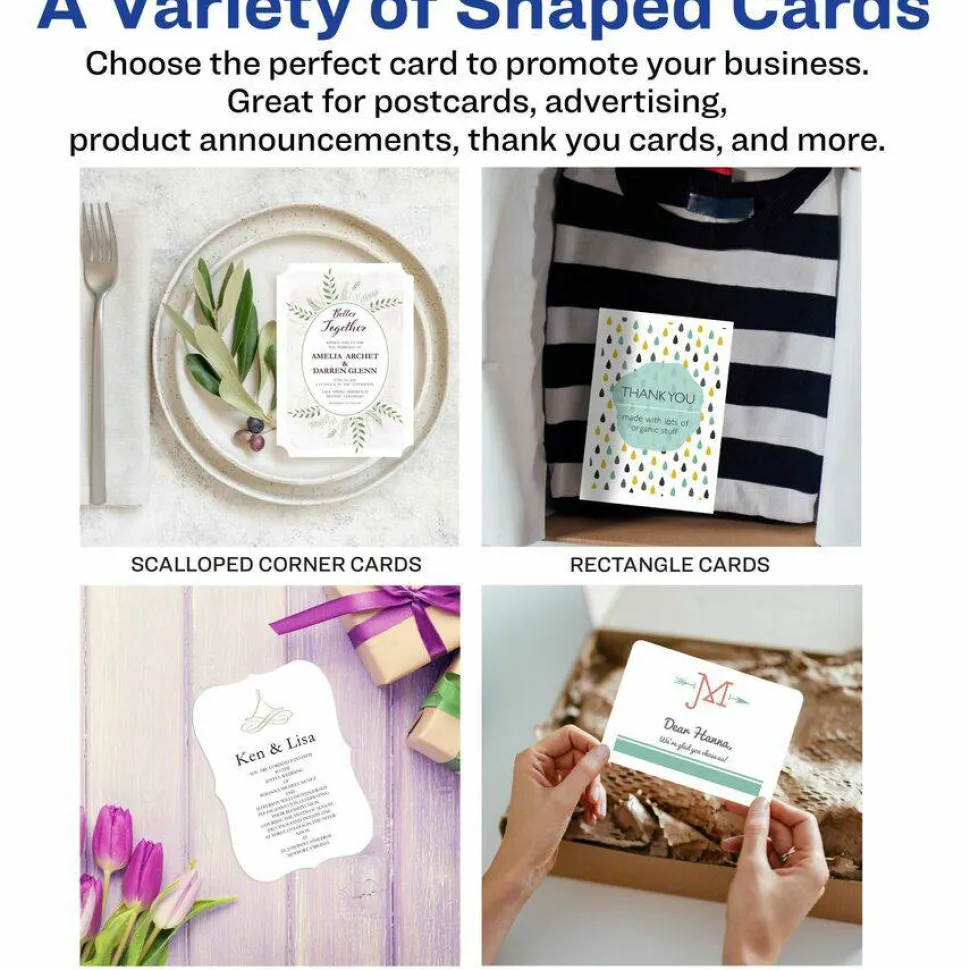 Avery Printable Postcards With Sure Feed Technology, 4" x 6", Matte White, Box Of 100 Cards