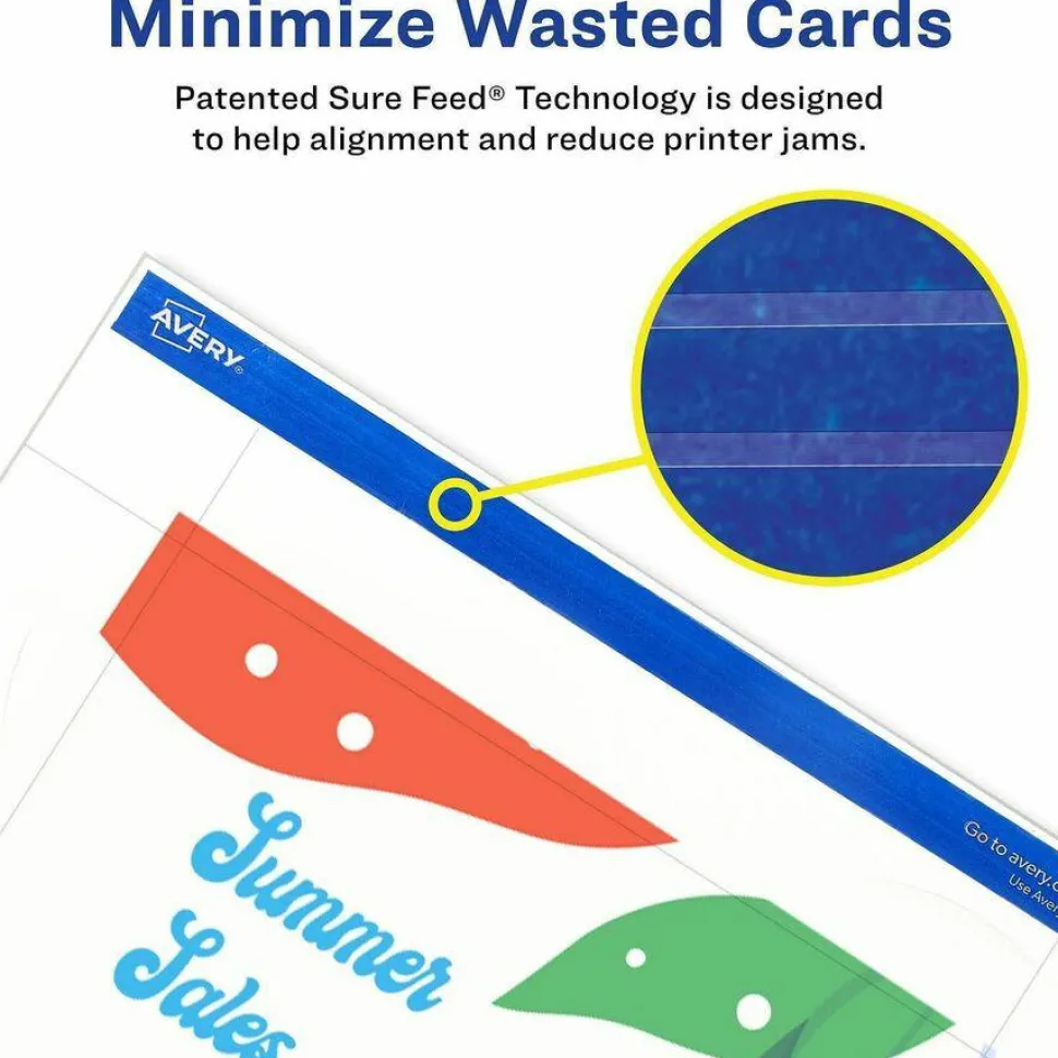 Avery Printable Postcards With Sure Feed Technology, 4" x 6", Matte White, Box Of 100 Cards