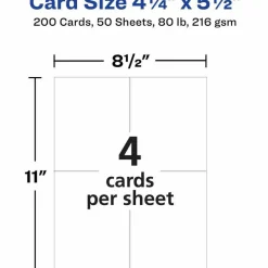 Avery Printable Postcards, 4-1/4