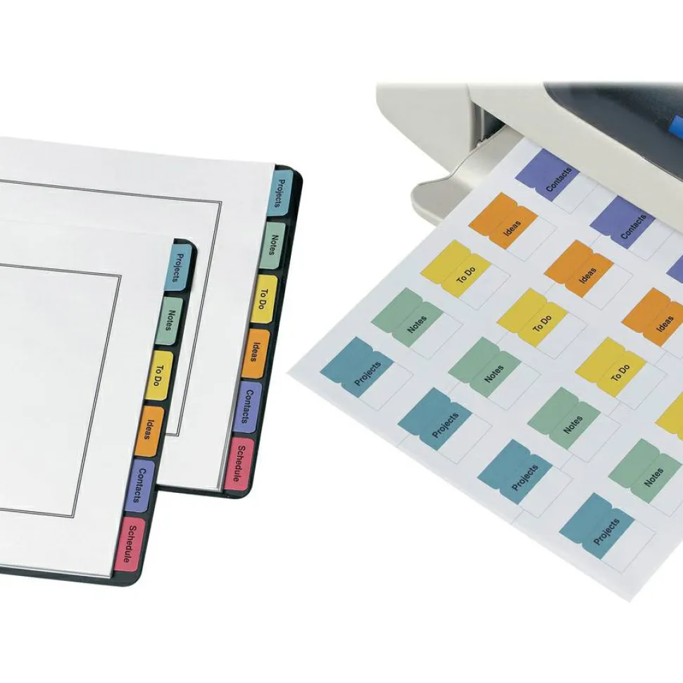 Avery Printable Self-Adhesive Tabs 16281, 1-1/4" x 1", 96 Tabs