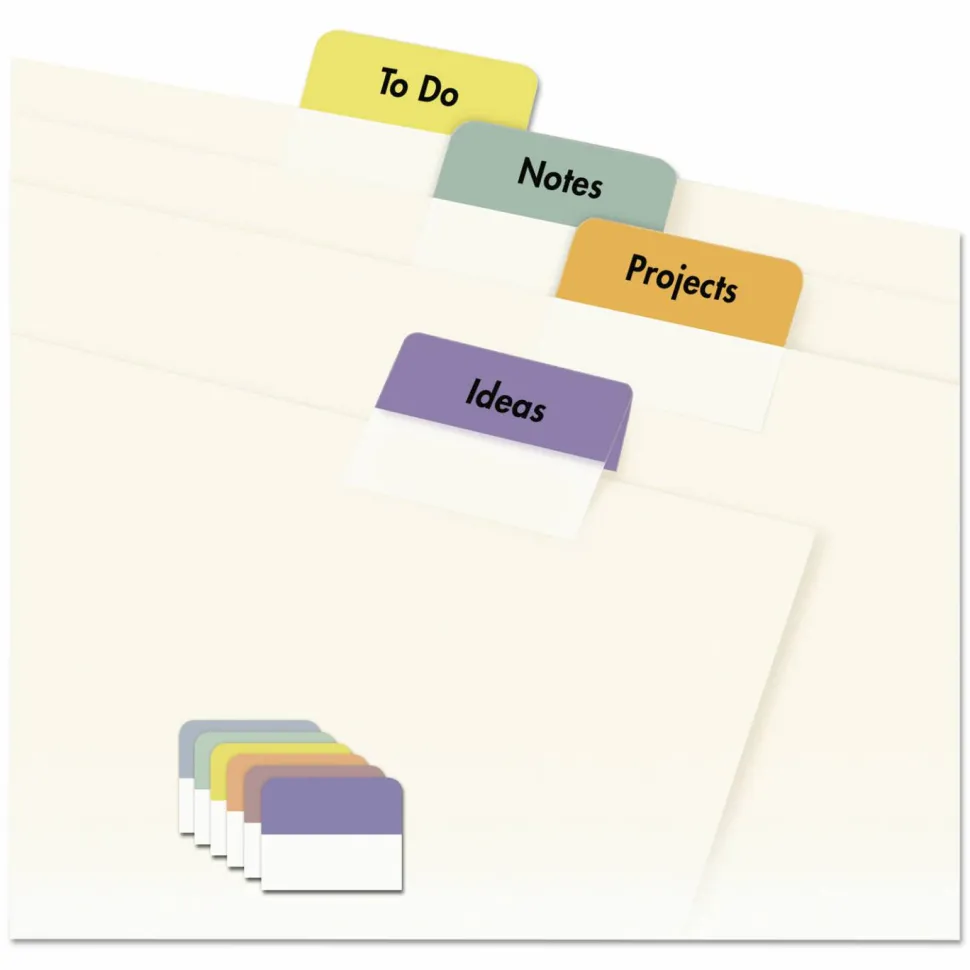 Avery Printable Self-Adhesive Tabs, Multicolor, Pack Of 80
