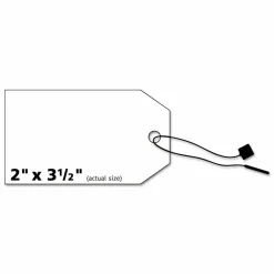 Avery Printable 2-Sided Printing Tags With Strings, 22802, 2" x 3 1/2", White, Box Of 96