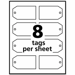 Avery Printable 2-Sided Printing Tags With Strings, 22802, 2