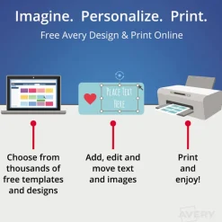Avery Printable 2-Sided Printing Tags With Strings, 22802, 2