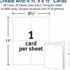 Avery Quarter-Fold Greeting Card Stock With Envelopes, Matte White, 4.25" x 5.5", 80 Lb, Pack Of 20
