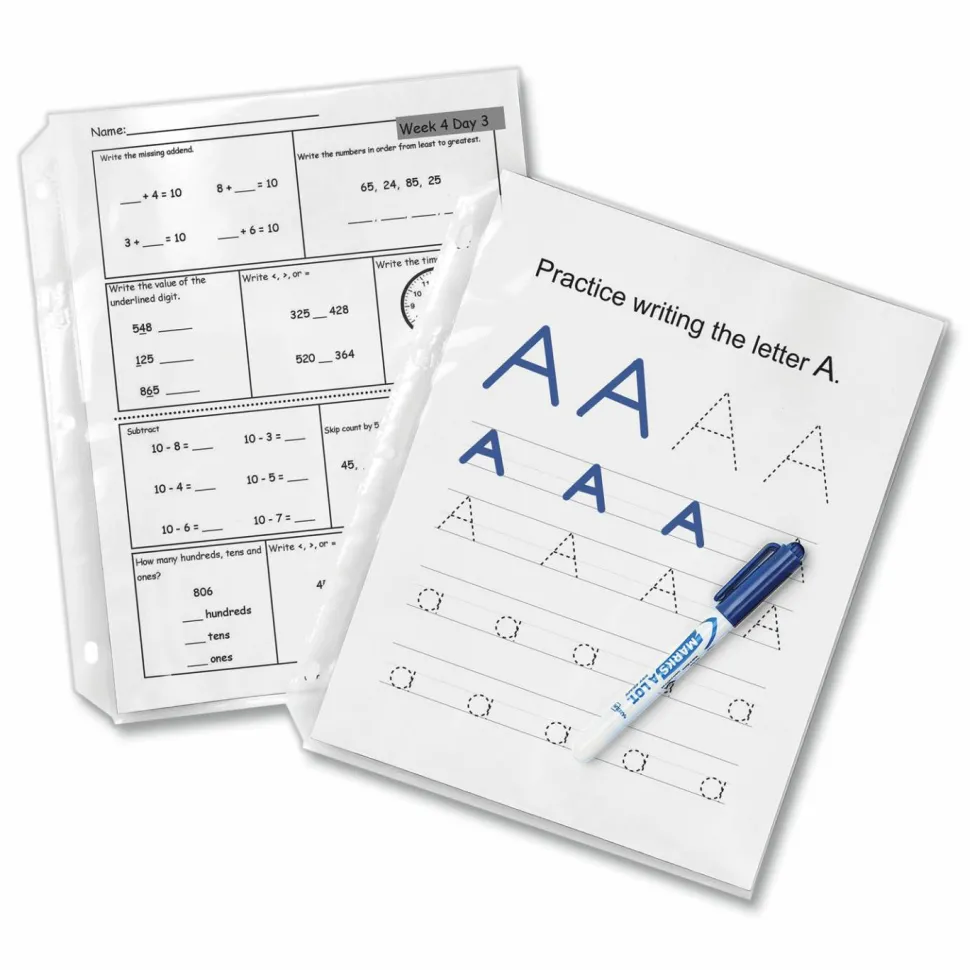 Avery Quick-Load Heavyweight Sheet Protector, Side: 3-Hole Punched, Top/Side Load 8.5 x 11 Insert, Nonglare Clear Front, 50/Box