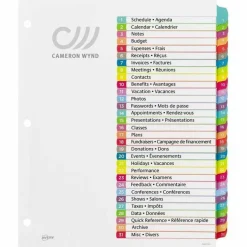 Avery Ready Index 1-31 Tab With Customizable Table Of Contents Binder Dividers, 8-1/2