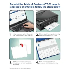 Avery Ready Index 1-31 Tab With Customizable Table Of Contents Dividers, Letter Size, 31 Tab, White, 1 Set