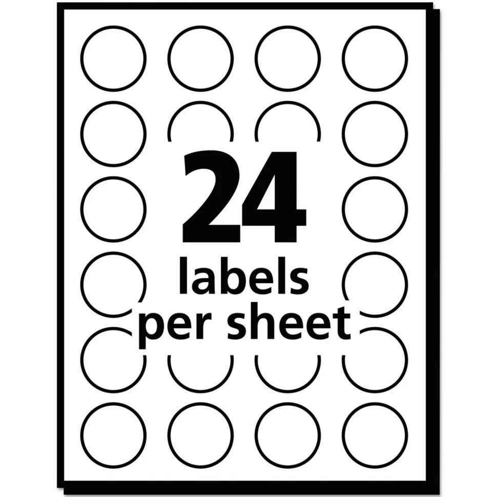Avery Removable Color-Coding Labels, 5462, Round, 3/4" Diameter, Yellow, Pack Of 1,008