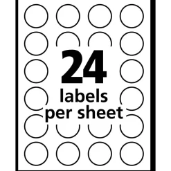 Avery Removable Color-Coding Labels, 5465, Round, 3/4" Diameter, Orange, Pack Of 1,008